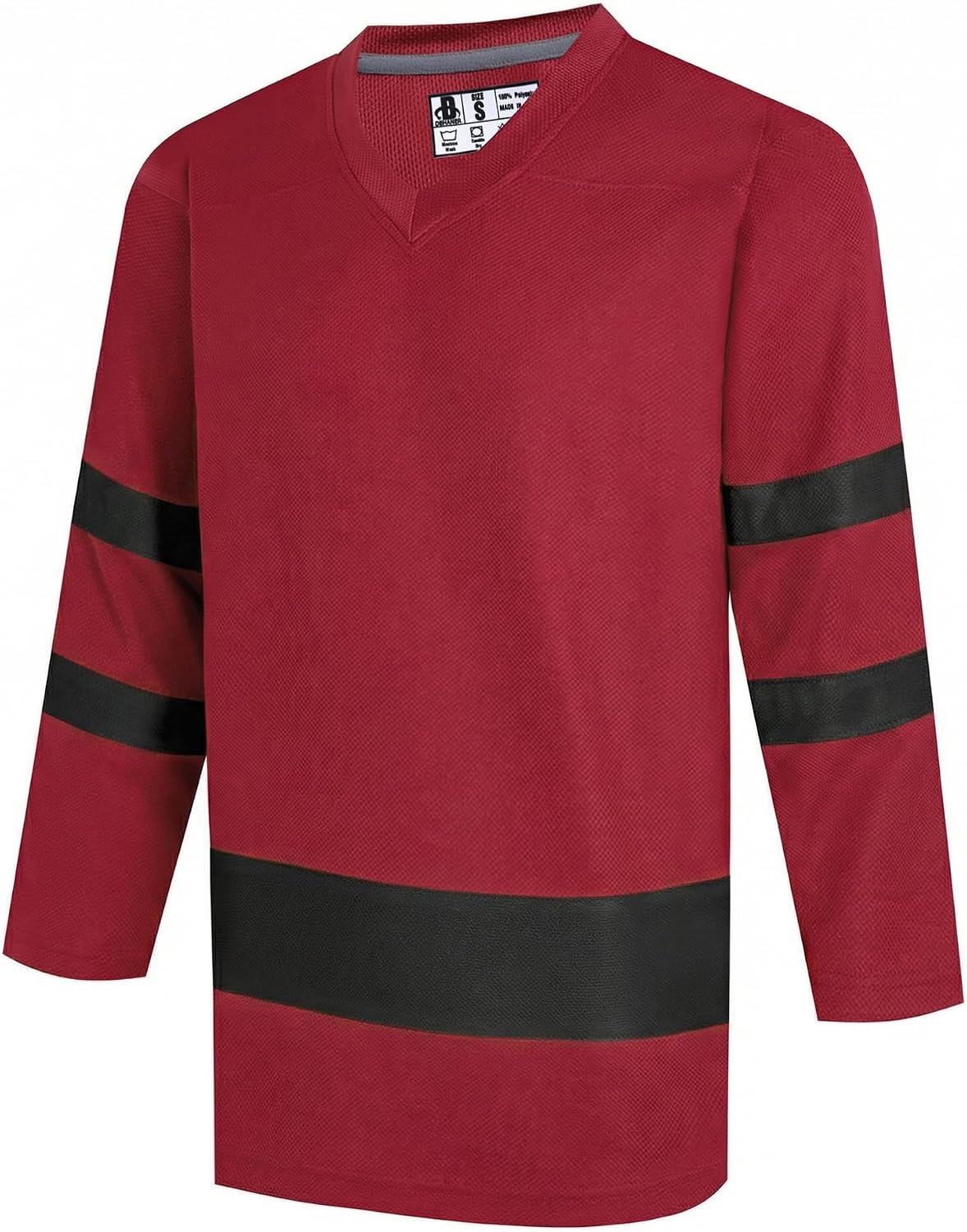 DEHANER Blank Ice Hockey Jerseys for Men Unisex Sport Practice Game Shirts Long Sleeve College Team Tops